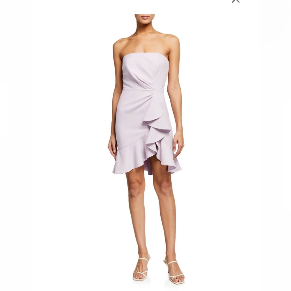 Cinq a Sept Cassandra Strapless Ruffle Mini Dress sz 2